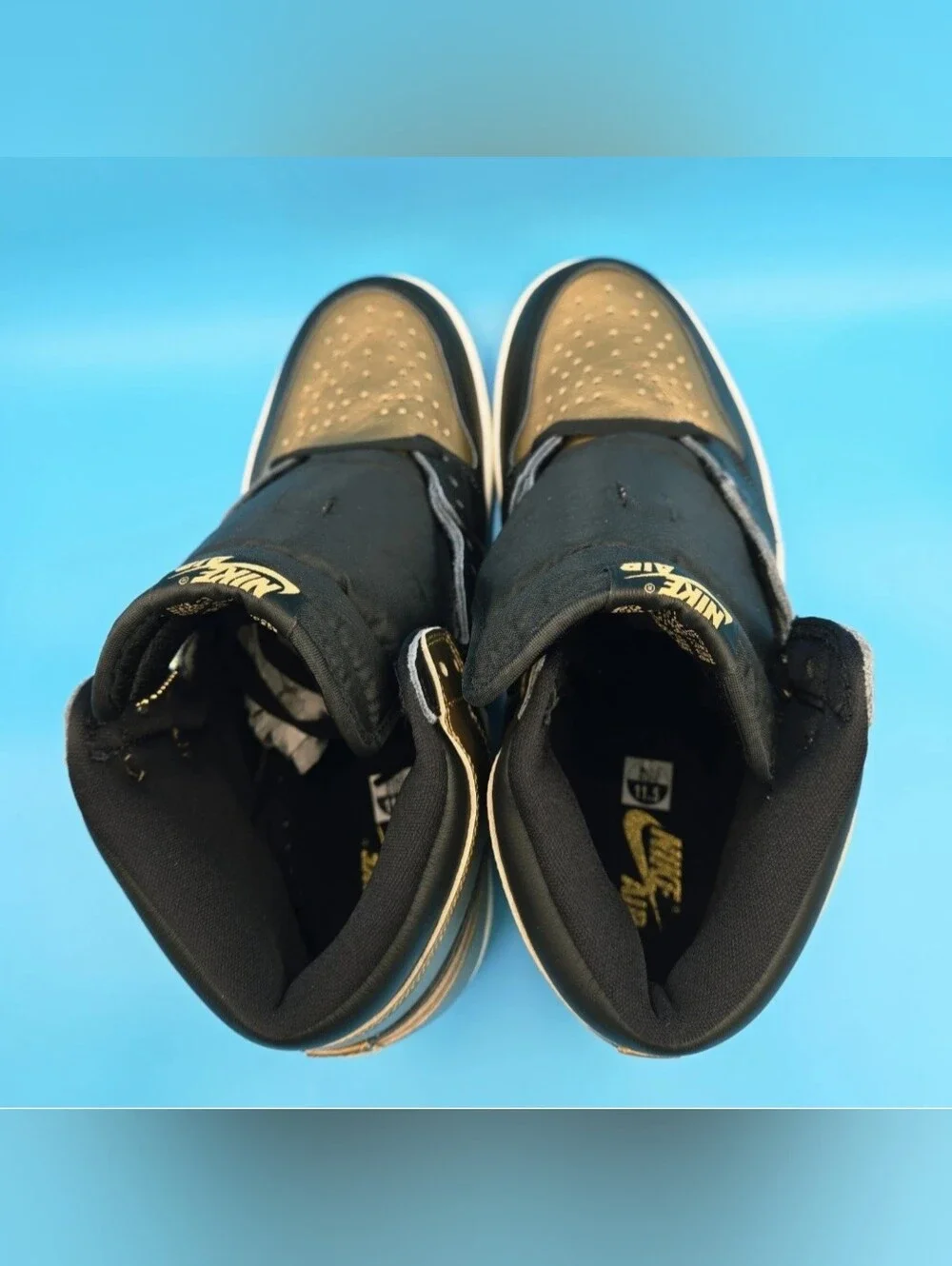 AIR JORDAN 1 RETRO OG High Black/Metallic Gold Size 11.5 Men's DZ5485 071